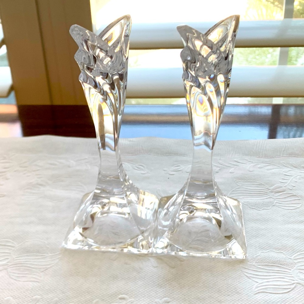 Mikasa Crystal Deco Candle sticks - Picture 1 of 4